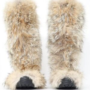 Ralph Lauren Collection Dasha Coyote Fur Boots 9B